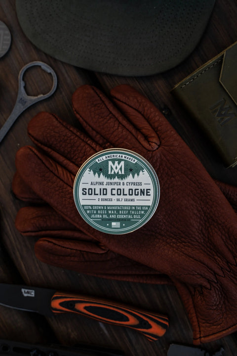 Alpine Juniper Cypress Solid Cologne 2oz – Made in USA All American Maker 