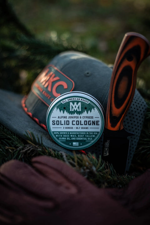 Alpine Juniper Cypress Solid Cologne 2oz – Made in USA All American Maker 