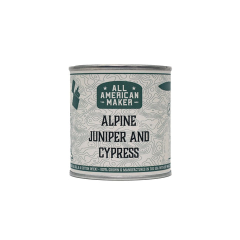 Alpine Juniper Cypress Soy Candle 8oz – Natural Home Fragrance | Made in USA All American Maker 