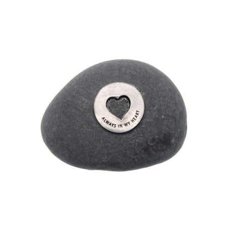 Always in My Heart Meditation Stone – Handcrafted River Rock Remembrance Gift | Whitney Howard Designs Made in USA Whitney Howard Designs  Meditation Stones