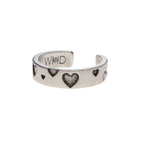 Always in My Heart Pewter Inspire Ring – Heart Motif Adjustable Band | Made in USA Handcrafted Whitney Howard Designs  InspireRings