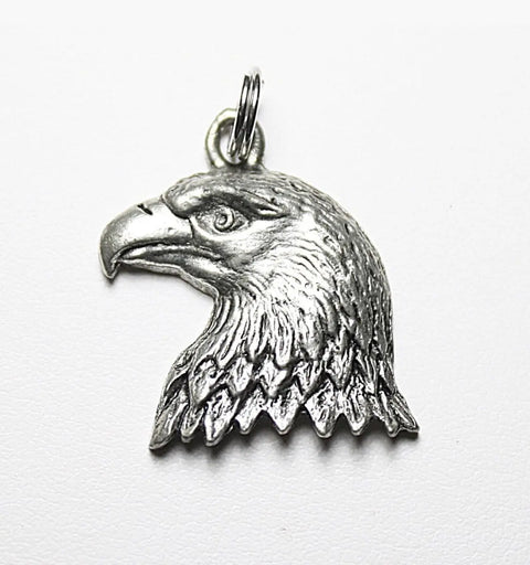 American Bald Eagle Pewter Pendant 1.75x2.25 Inch – Patriotic Jewelry Charm | Made in USA Michelle Marie Boutique  Charms and Pendants