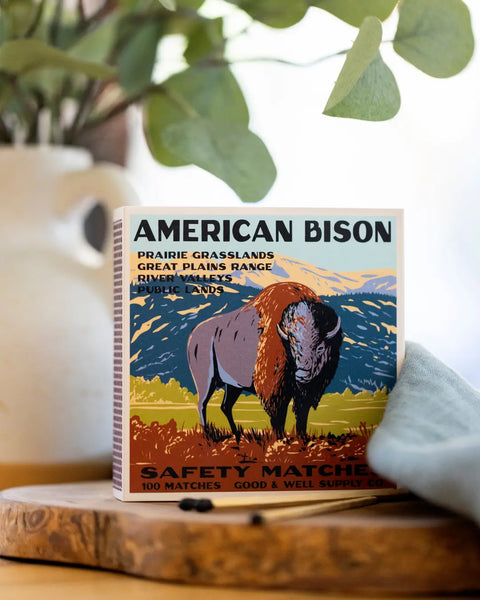American Bison Cabin Matches Good & Well Supply Co. 