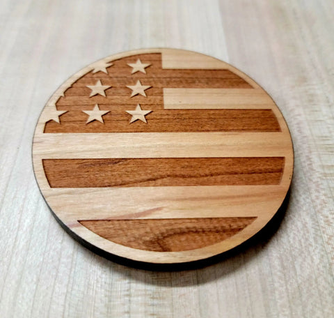 American Flag Coaster Set American Grains LLC 