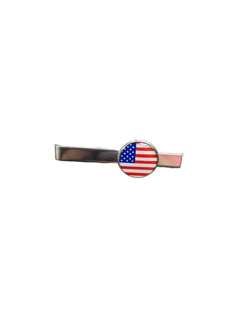 American Flag Tie Pin and Tie Bar Set – Stainless Steel Patriotic Accessories | Made in USA Premium Quality Michelle Marie Boutique  Tie Pin