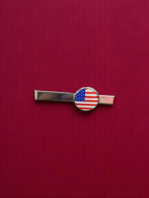 American Flag Tie Pin and Tie Bar Set – Stainless Steel Patriotic Accessories | Made in USA Premium Quality Michelle Marie Boutique  Tie Pin