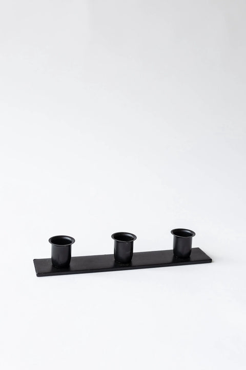 American-Made Triple Metal Candle Holder – 8.5 Inch Elegant Taper Candle Display | Handmade in USA Millstream Home  Homegoods