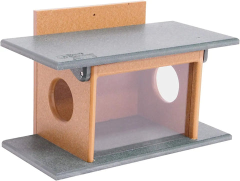 Amish Crafted Poly Lumber Squirrel Feeder – Eco-Friendly Wildlife Corn House | Made in USA Amish Toy Box  Squirrel Feeder