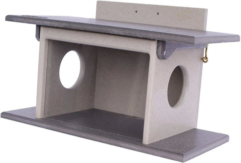 Amish Crafted Poly Lumber Squirrel Feeder – Eco-Friendly Wildlife Corn House | Made in USA Amish Toy Box  Squirrel Feeder