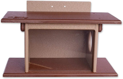 Amish Crafted Poly Lumber Squirrel Feeder – Eco-Friendly Wildlife Corn House | Made in USA Amish Toy Box  Squirrel Feeder