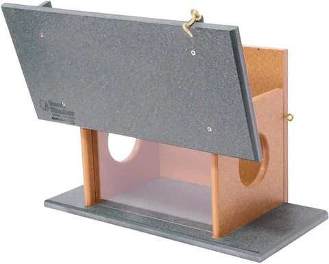 Amish Crafted Poly Lumber Squirrel Feeder – Eco-Friendly Wildlife Corn House | Made in USA Amish Toy Box  Squirrel Feeder
