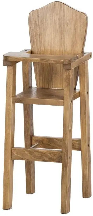 Amish Crafted Wooden Doll High Chair 8x10x23 Inch Solid Pine Toy – Rebekah's Collection | Made in USA Amish Toy Box  Doll Furniture