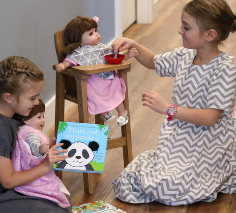 Amish Crafted Wooden Doll High Chair 8x10x23 Inch Solid Pine Toy – Rebekah's Collection | Made in USA Amish Toy Box  Doll Furniture
