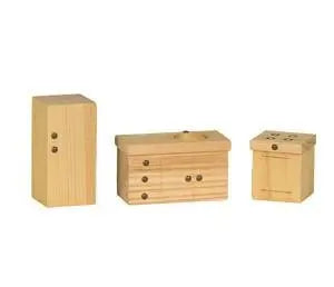 Amish Craftsman Wooden Doll House Furniture Set – Handcrafted Miniature Bedroom Pieces | Made in USA Amish Toy Box  Doll Furniture, Amish Dolls