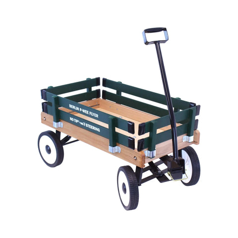 Amish Handcrafted Berlin P-Wee Wagon – Child-Sized Solid Hardwood Toy Wagon with Steel Frame | Made in USA Amish Toy Box  Wagon
