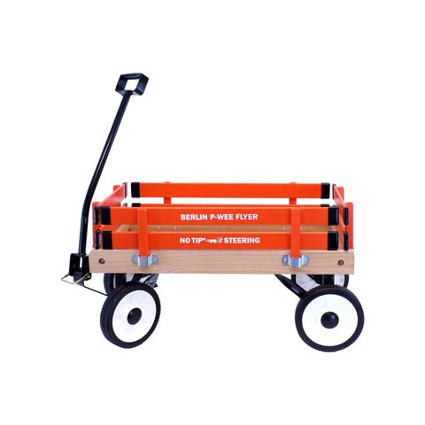 Amish Handcrafted Berlin P-Wee Wagon – Child-Sized Solid Hardwood Toy Wagon with Steel Frame | Made in USA Amish Toy Box  Wagon