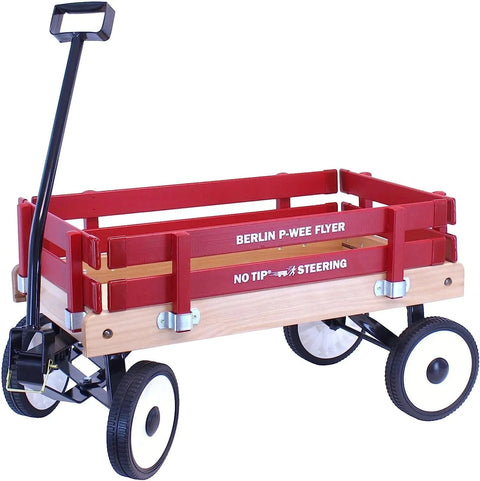 Amish Handcrafted Berlin P-Wee Wagon – Child-Sized Solid Hardwood Toy Wagon with Steel Frame | Made in USA Amish Toy Box  Wagon