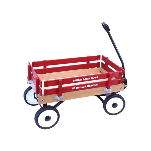 Amish Handcrafted Berlin P-Wee Wagon – Child-Sized Solid Hardwood Toy Wagon with Steel Frame | Made in USA Amish Toy Box  Wagon