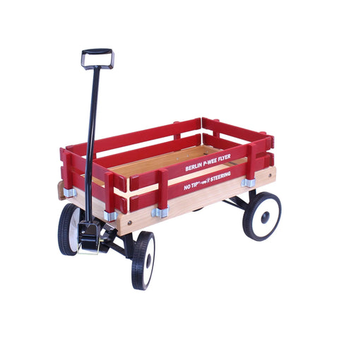 Amish Handcrafted Berlin P-Wee Wagon – Child-Sized Solid Hardwood Toy Wagon with Steel Frame | Made in USA Amish Toy Box  Wagon