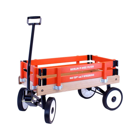 Amish Handcrafted Berlin P-Wee Wagon – Child-Sized Solid Hardwood Toy Wagon with Steel Frame | Made in USA Amish Toy Box  Wagon
