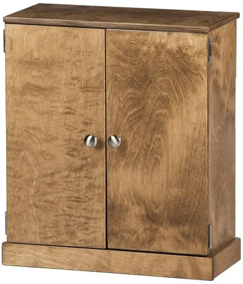 Amish Handcrafted Doll Wardrobe – Solid Poplar Wood Storage Cabinet with Shelves | Made in USA Amish Toy Box  Doll Furniture