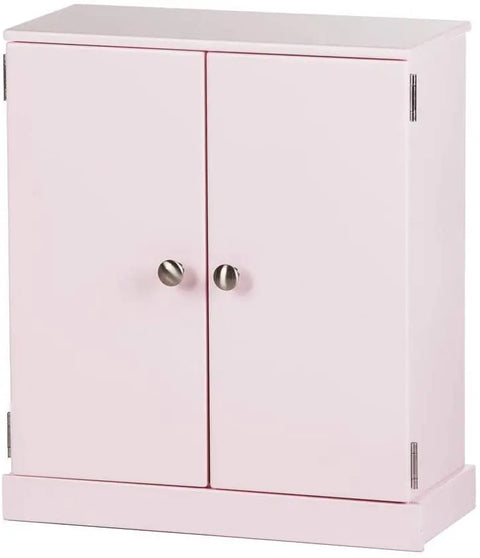 Amish Handcrafted Doll Wardrobe – Solid Poplar Wood Storage Cabinet with Shelves | Made in USA Amish Toy Box  Doll Furniture