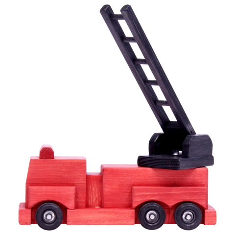 Amish Handcrafted Wooden Fire Truck Toy 20 Inch – Child-Safe Non-Toxic Finish | Made in USA Amish Toy Box  Toy