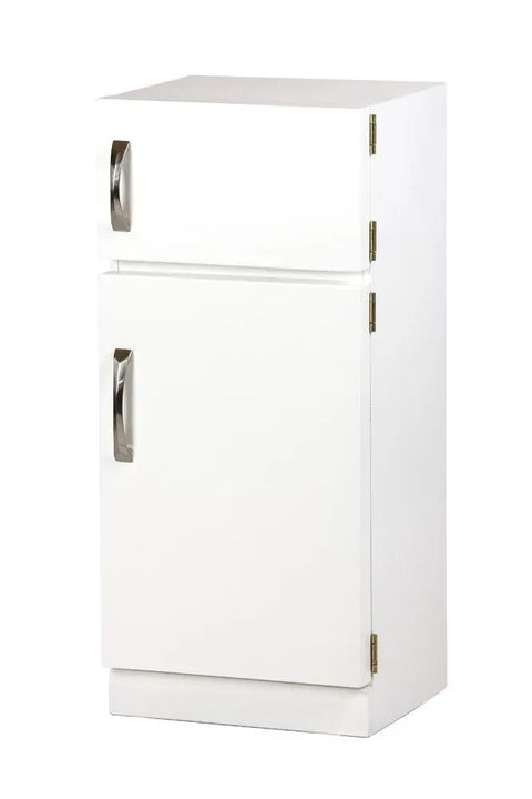 Amish Handmade Child's Wooden Refrigerator Playset – 33.5 Inch Baltic Birch Toy – Made in USA – Rustic or White Finish Amish Toy Box  Play Sets/Kid's Furniture