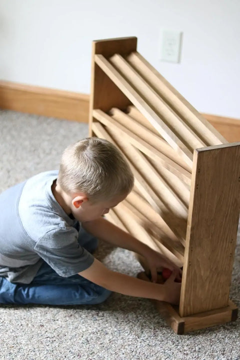 Amish Handmade Wooden Ball Roller Racetrack Toy – Classic Kids Playset | Made in USA Amish Toy Box  Toy