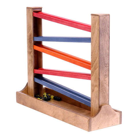 Amish Heirloom Wooden Marble Roller Toy – Classic Action Playset – Child Safe Finish | Handcrafted in USA Amish Toy Box  Marble and Ball Rollers