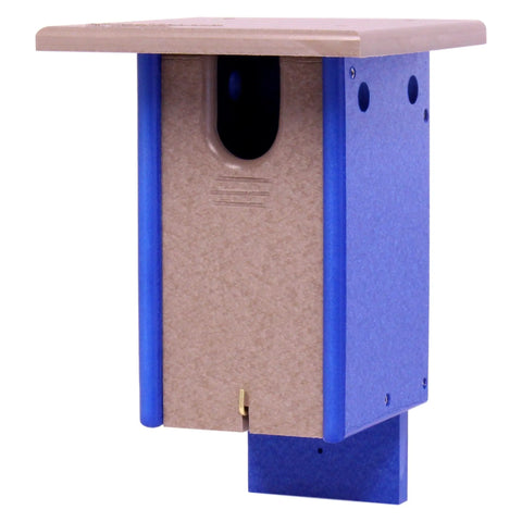 Amish-Made 11 Inch Bluebird House Post Mount – Durable Recycled Poly Lumber Birdhouse | Made in USA Amish Toy Box  Bird House