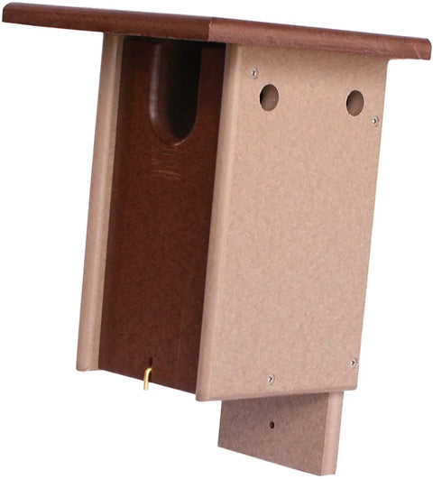 Amish-Made 11 Inch Bluebird House Post Mount – Durable Recycled Poly Lumber Birdhouse | Made in USA Amish Toy Box  Bird House