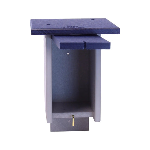 Amish-Made 11 Inch Bluebird House Post Mount – Durable Recycled Poly Lumber Birdhouse | Made in USA Amish Toy Box  Bird House