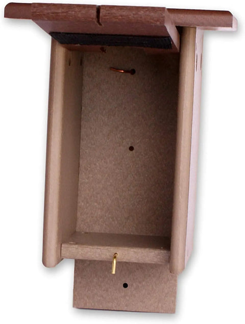 Amish-Made 11 Inch Bluebird House Post Mount – Durable Recycled Poly Lumber Birdhouse | Made in USA Amish Toy Box  Bird House
