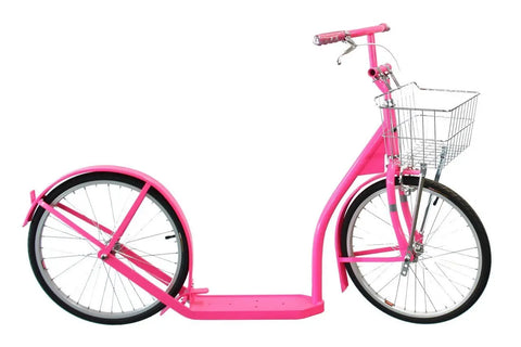 Amish-Made Deluxe Kick Scooter with Cargo Basket – Youth/Adult Size | Lancaster PA Craftsmanship Made in USA Amish Toy Box  Sports