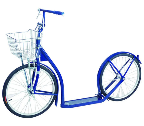 Amish-Made Deluxe Kick Scooter with Cargo Basket – Youth/Adult Size | Lancaster PA Craftsmanship Made in USA Amish Toy Box  Sports