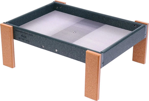 Amish-Made Wildlife Ground Feeder – Eco-Friendly Tray Bird Feeder | Made in USA Amish Toy Box  Bird Feeder