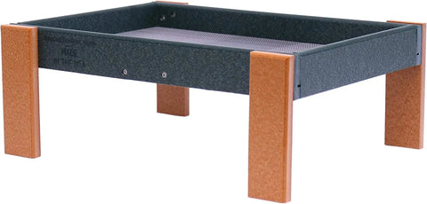 Amish-Made Wildlife Ground Feeder – Eco-Friendly Tray Bird Feeder | Made in USA Amish Toy Box  Bird Feeder