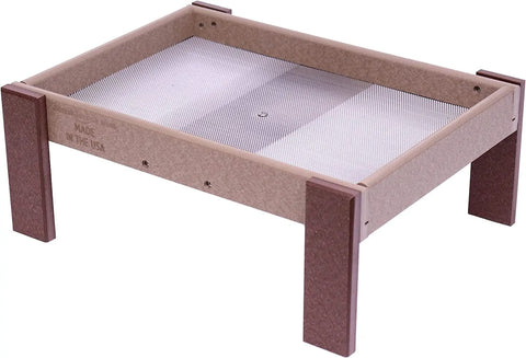Amish-Made Wildlife Ground Feeder – Eco-Friendly Tray Bird Feeder | Made in USA Amish Toy Box  Bird Feeder