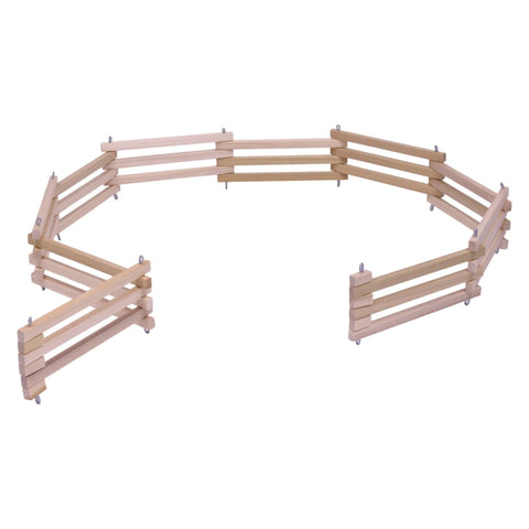 Amish-Made Wooden Folding Corral Fence for Kids 6 Ft Long with 10 Panels – Handmade Toy Fence | Made in USA Amish Toy Box  Toy