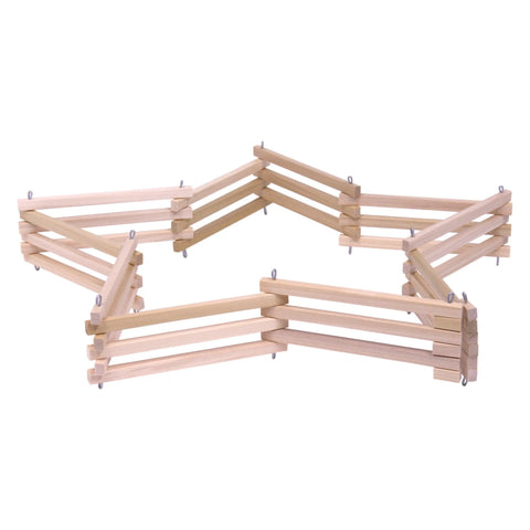 Amish-Made Wooden Folding Corral Fence for Kids 6 Ft Long with 10 Panels – Handmade Toy Fence | Made in USA Amish Toy Box  Toy
