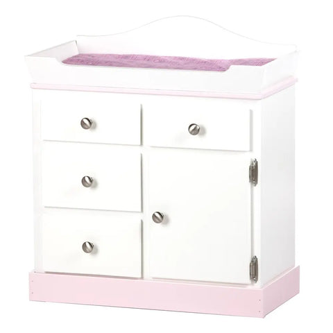Amish Wooden Doll Changing Table 32 Inch – Fits 18 Inch Dolls – Handcrafted in USA | Amish-Made Amish Toy Box  doll furniture