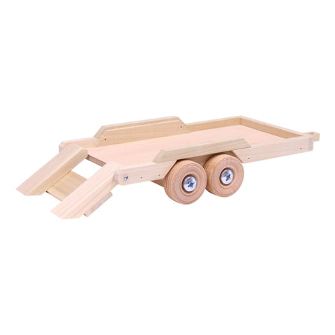 Amish-made Wooden Flatbed Trailer Toy – Solid Poplar Wood – Durable Kids Play Gift | Made in USA Amish Toy Box  Wooden Toys