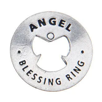 Angel Blessing Ring Charm – Handcrafted Pewter Protection Token | Pocket Charm | Made in USA Whitney Howard Designs  Blessing Ring