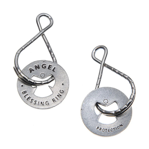 Angel Blessing Ring Charm – Handcrafted Pewter Protection Token | Pocket Charm | Made in USA Whitney Howard Designs  Blessing Ring