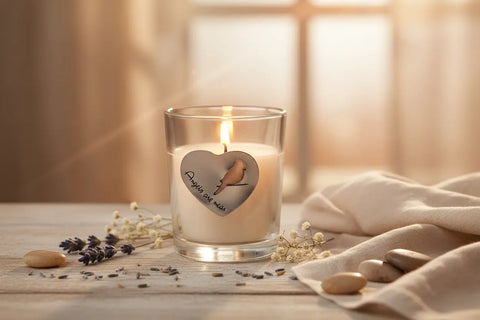 Angels Are Near Memorial Soy Candle – No Scent – Handcrafted Remembrance Candle | Made in USA Whitney Howard Designs  Candles