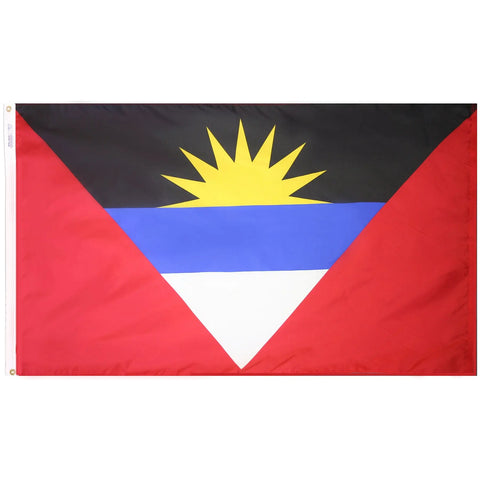 Antigua And Barbuda Outdoor Flag 200 Denier Nylon With UV-Resistant SolarGuard Dye – Made In USA Freedom Flag and Pole 