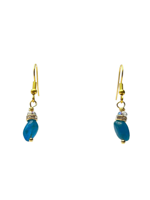 Apatite Gemstone Necklace and Earrings Set – Durable Gold Plated Jewelry | Made in USA Luxury Gift Michelle Marie Boutique  Necklace