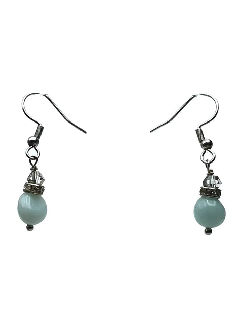 Aqua Amazonite Gemstone Earrings Michelle Marie Boutique  Earrings