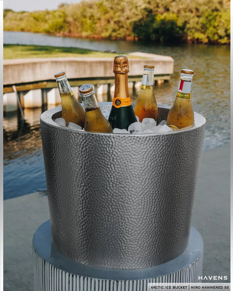 Arctic Stainless Steel Ice Bucket – Custom Beverage Cooler | Made in USA Havens | Luxury Metals  Drinkware > Stainless